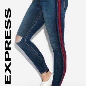 EXPRESS  High Rise Ankle Jegging with‎ Side Stripe
